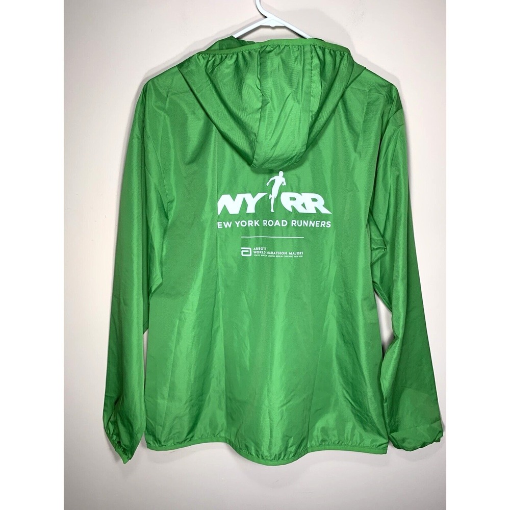 New Balance New York Marathon Windbreaker Jacket Womens S Green Hooded Running - Picture 6 of 10